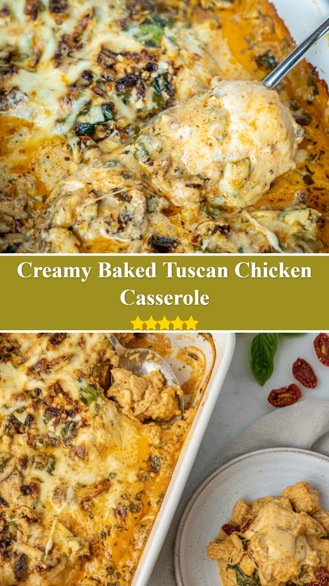 Baked Tuscan Chicken Casserole