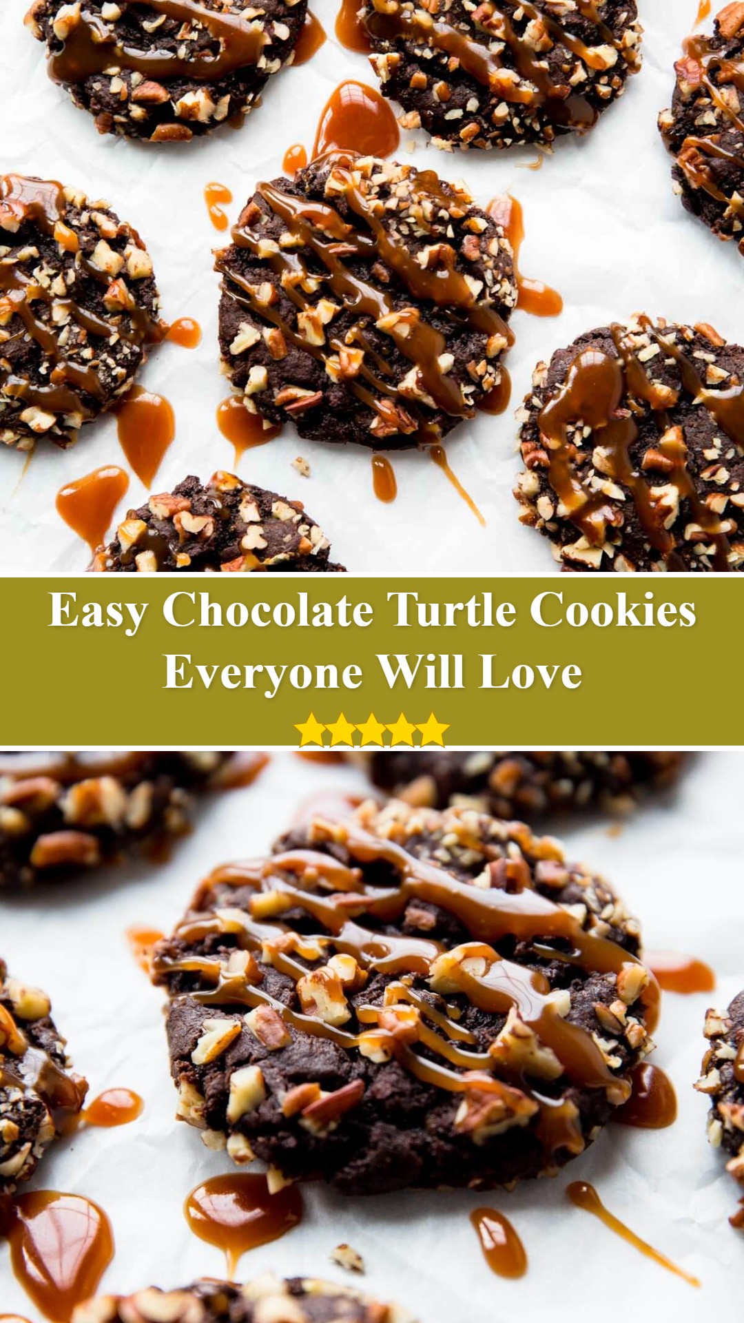Chocolate Turtle Cookies