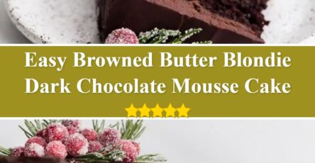 Dark Chocolate Mousse Cake - Browned Butter Blondie