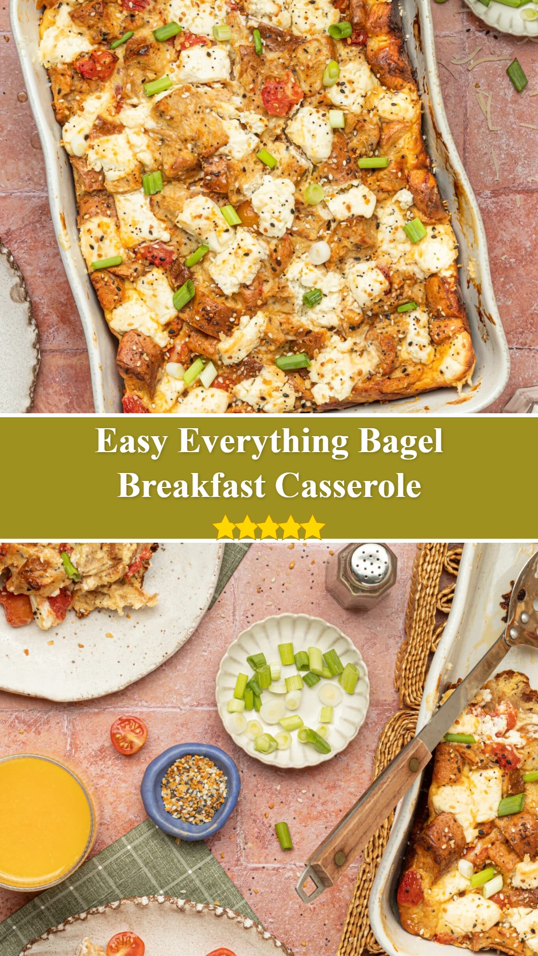 Everything Bagel Breakfast Casserole