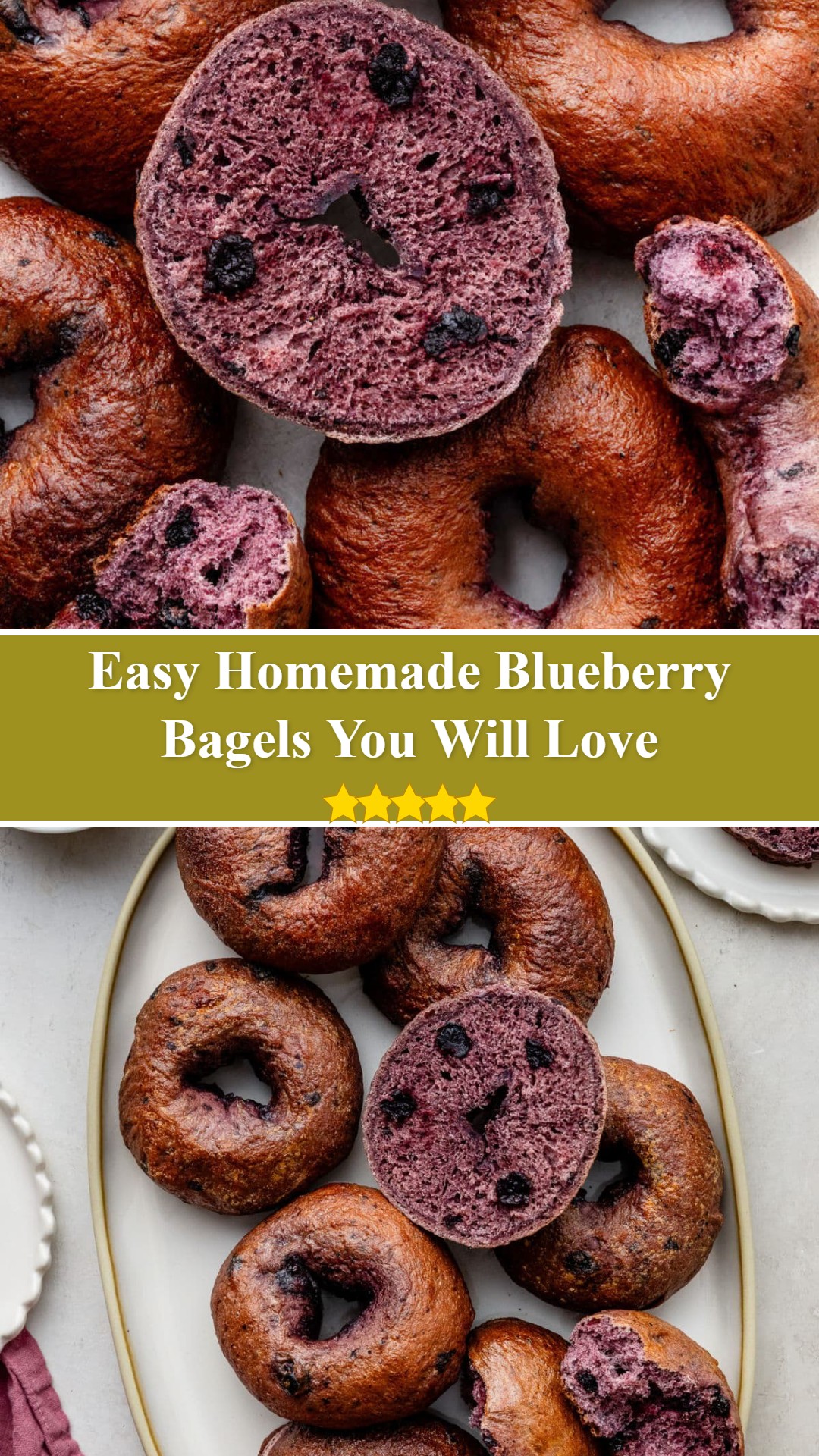 Homemade Blueberry Bagels