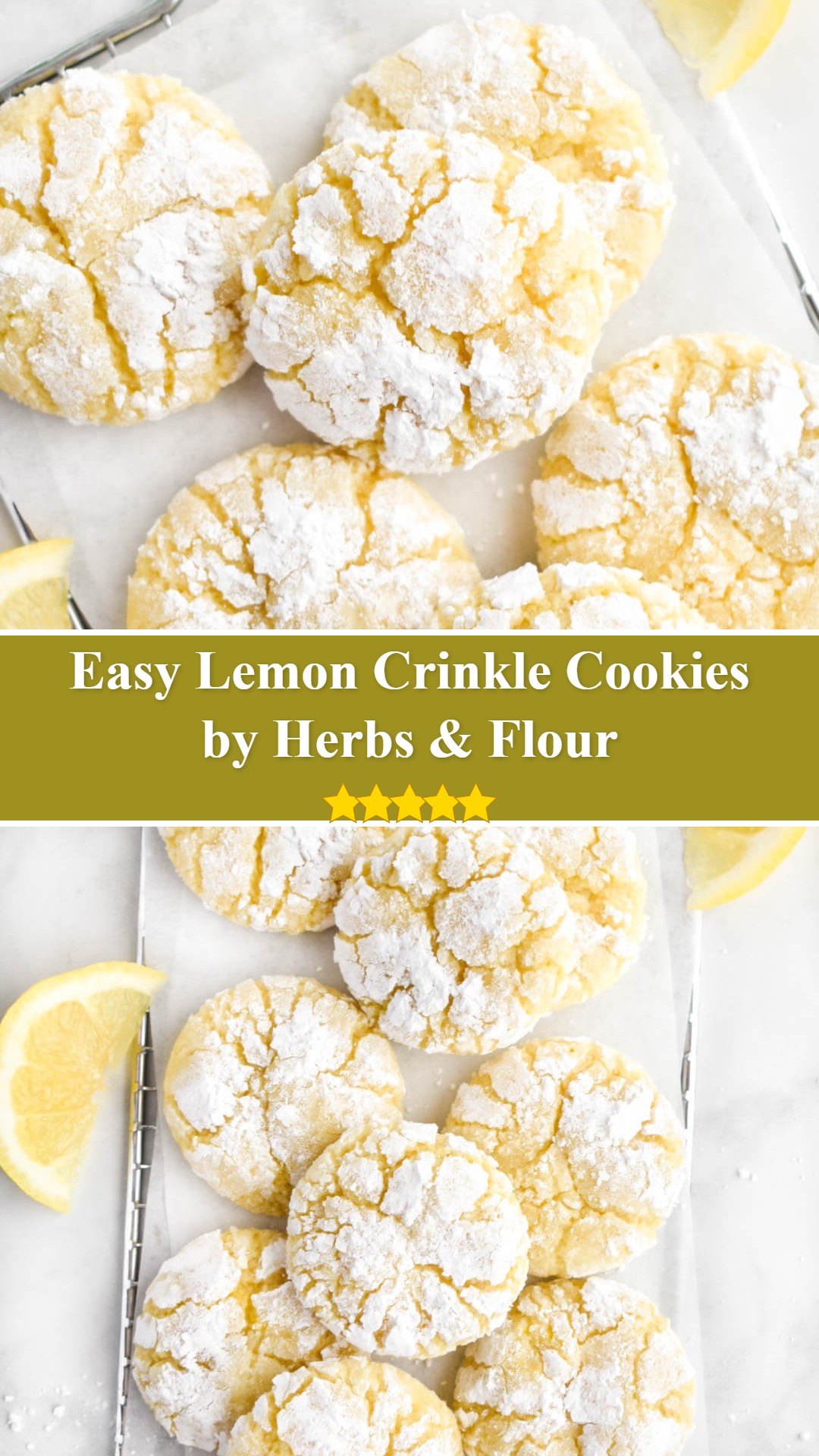 Lemon Crinkle Cookies - Herbs & Flour