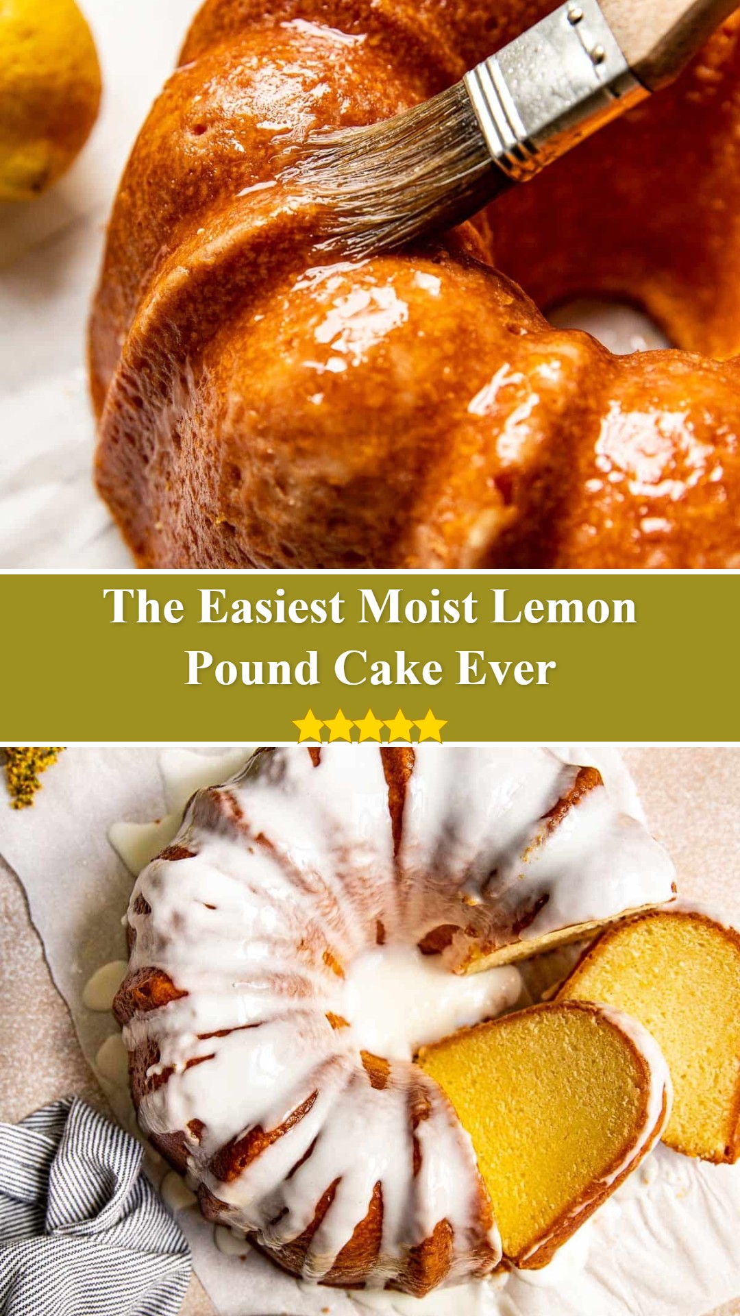 Moist Lemon Pound Cake